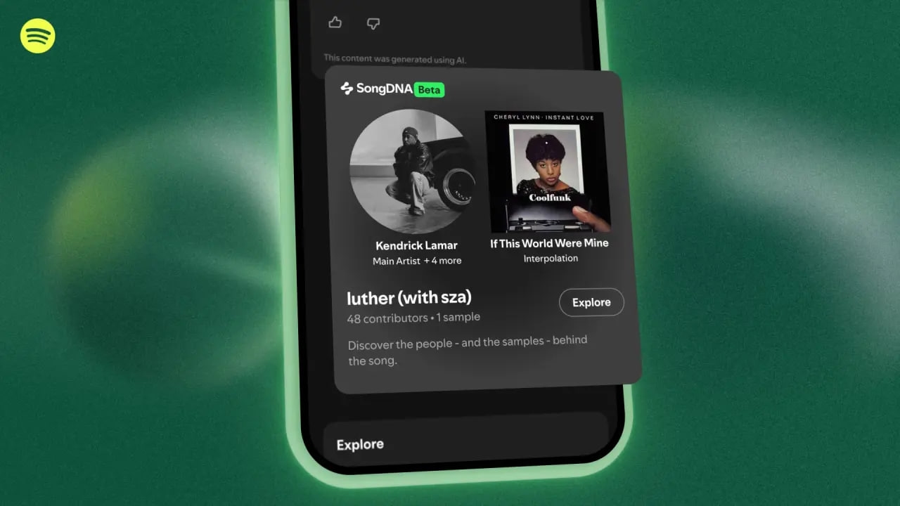 Spotify представила новую функцию SongDNA для знакомства с историей создания трека