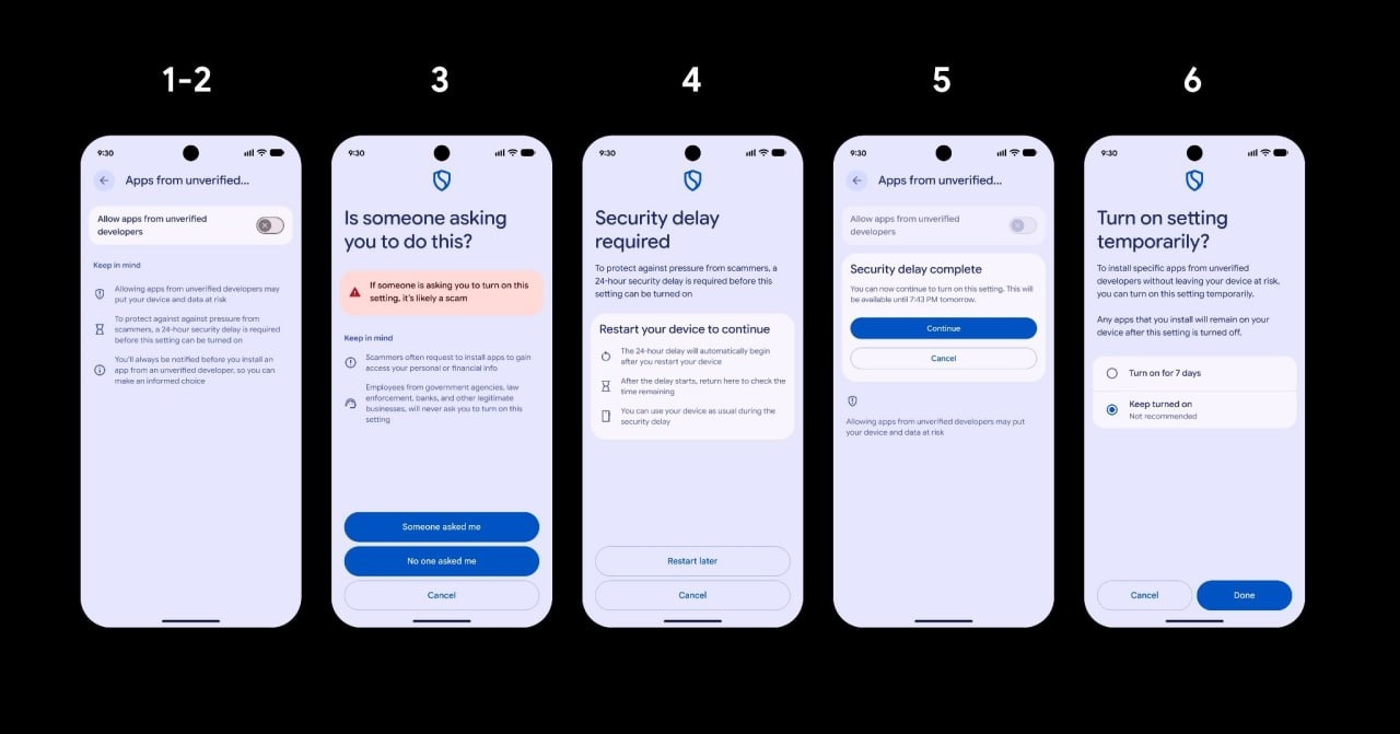 Google ввела новые правила по установке приложений от непроверенных разработчиков