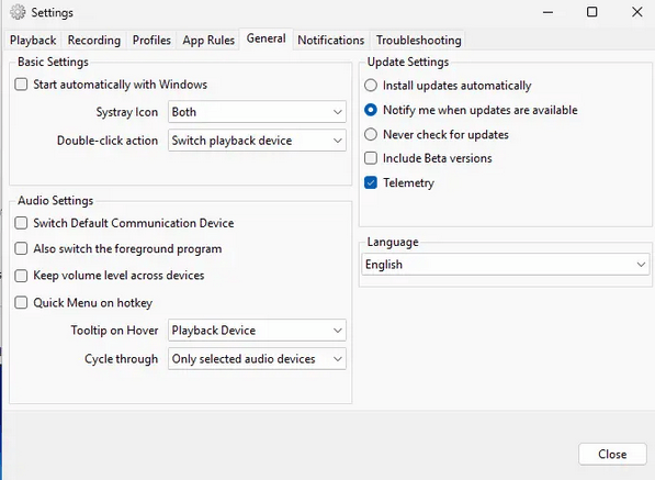 Версия SoundSwitch 7.3.0