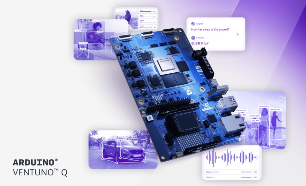 Qualcomm и Arduino представили одноплатный компьютер Ventuno Q для ИИ-систем