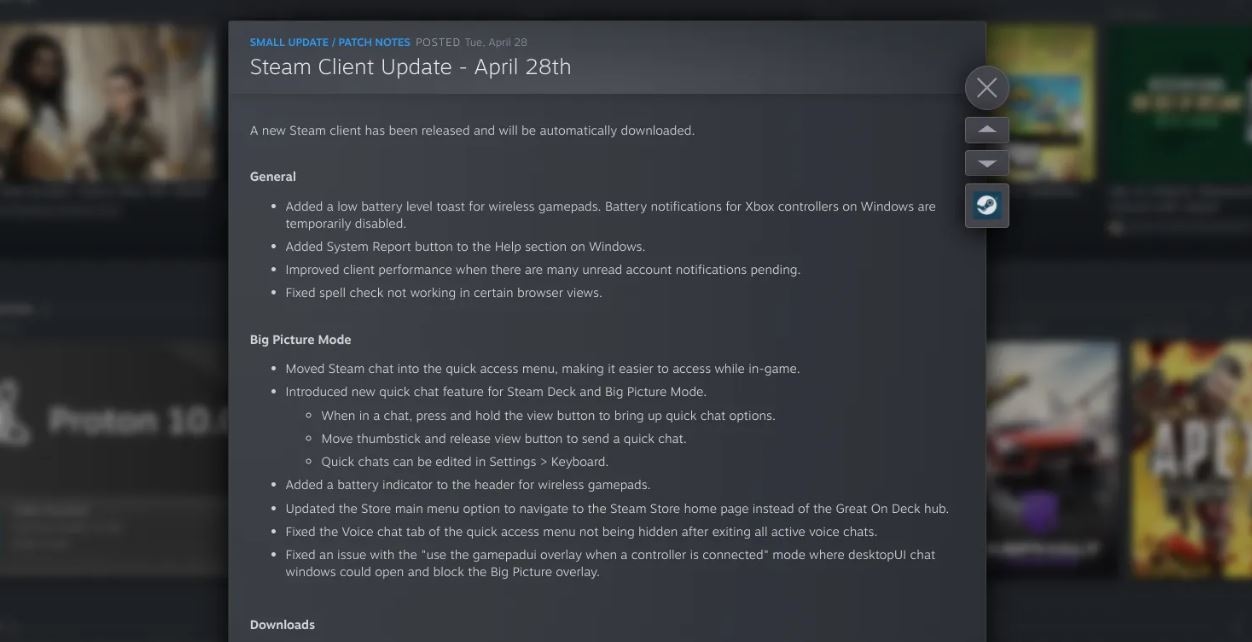 Клиенту Steam позволили управлять загрузками на удалённых клиентах