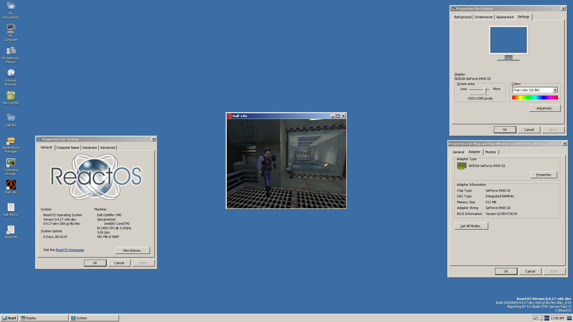 В ReactOS запустили Half-Life
