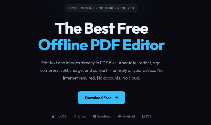 Выпуск мультиплатформенного проекта RevPDF 5.0 — альтернативы Adobe Acrobat