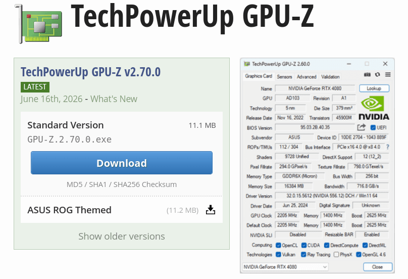 Вышла GPU-Z 2.70.0