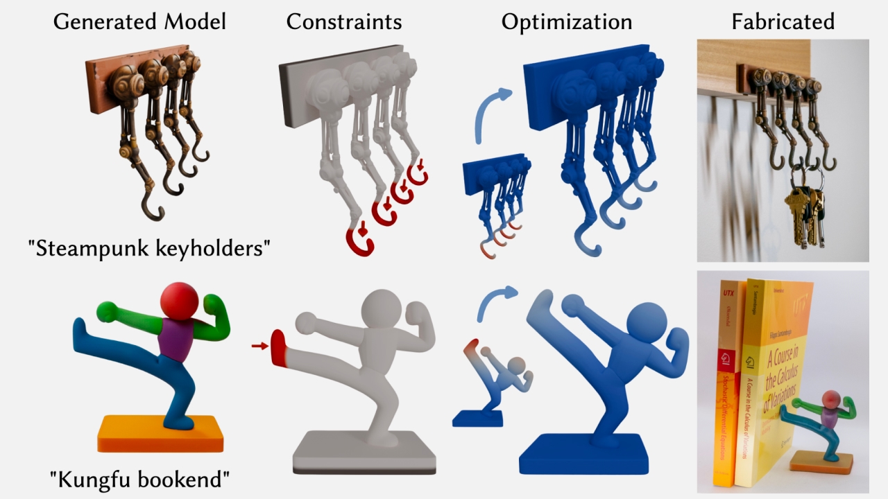 В MIT представили PhysiOpt — нейросеть для оптимизации генеративных 3D-моделей под реальные условия эксплуатации