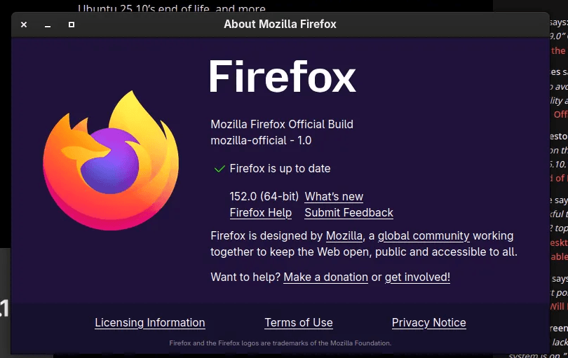Выпуск Firefox 152.0