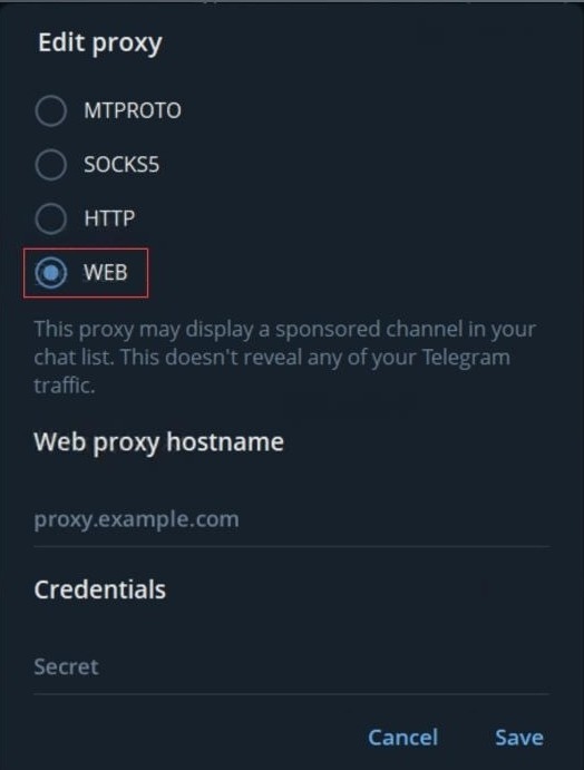 В Telegram добавят WEB-прокси