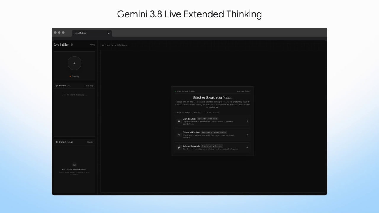 Google выпустила Gemini 3.8 Live и Live Extended Thinking