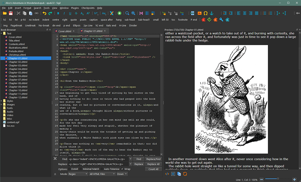 Выпуск Sigil 2.8.0 — открытого мультиплатформенного редактора электронных книг в формате ePub