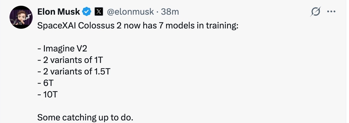 Илон Маск раскрыл тренировку нового Grok на 10 трлн параметров