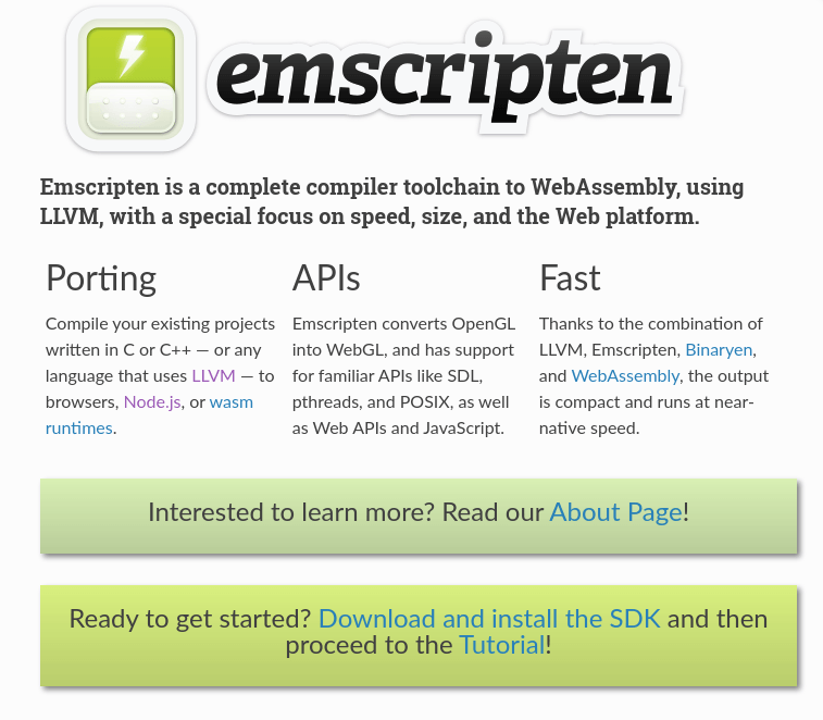 Представлен публике публичный инициатива Emscripten 6.0 — компилятор из C/C++ в WebAssembly