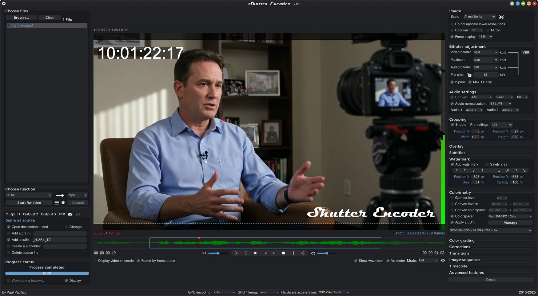 Выпуск открытого инструментария для конвертации видео, аудио и изображений Shutter Encoder 20.0