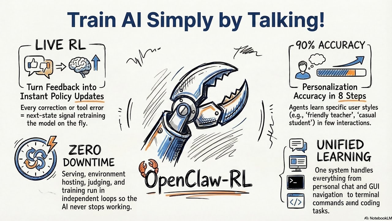 OpenClaw-RL обучает ИИ-агентов в реальном времени, просто говоря с ними