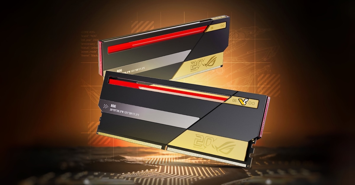 Asus представила модули оперативной памяти ROG DDR5 Edition 20