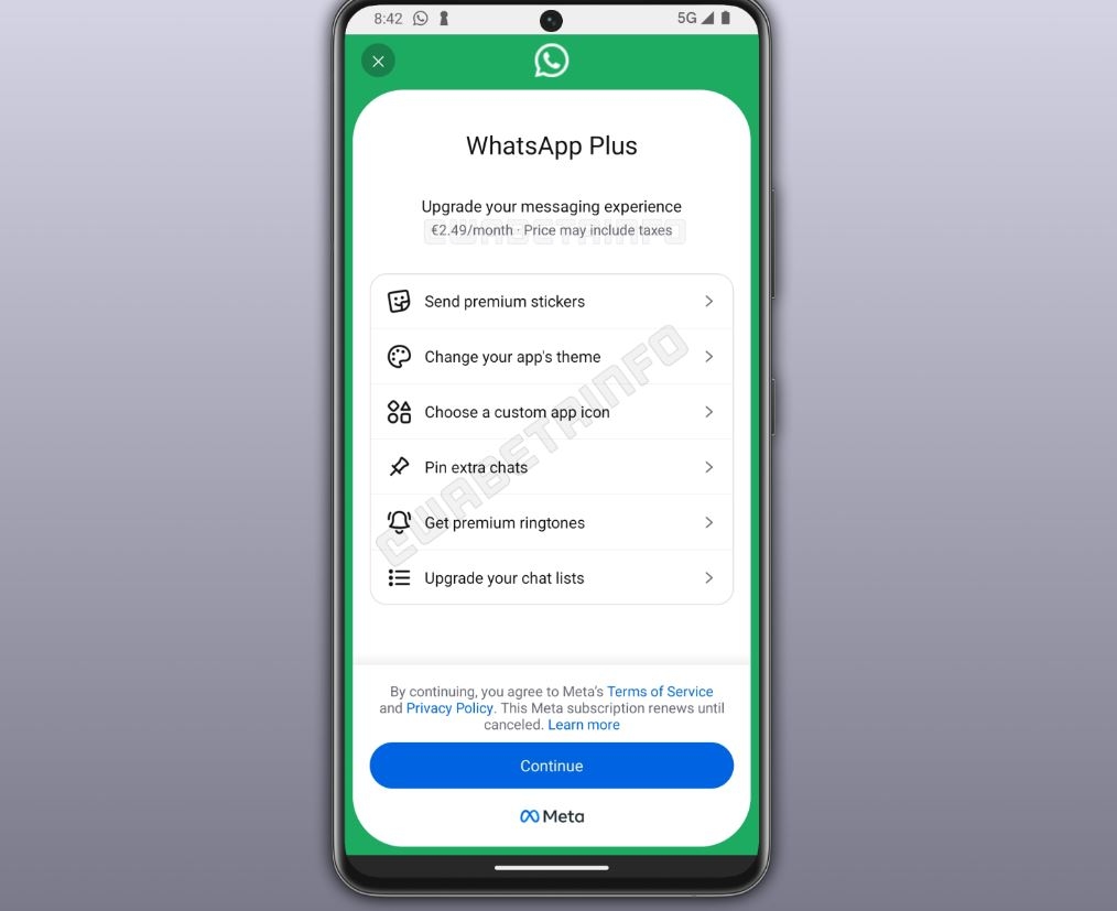 WhatsApp** тестирует подписку Plus со стикерами и другими опциями