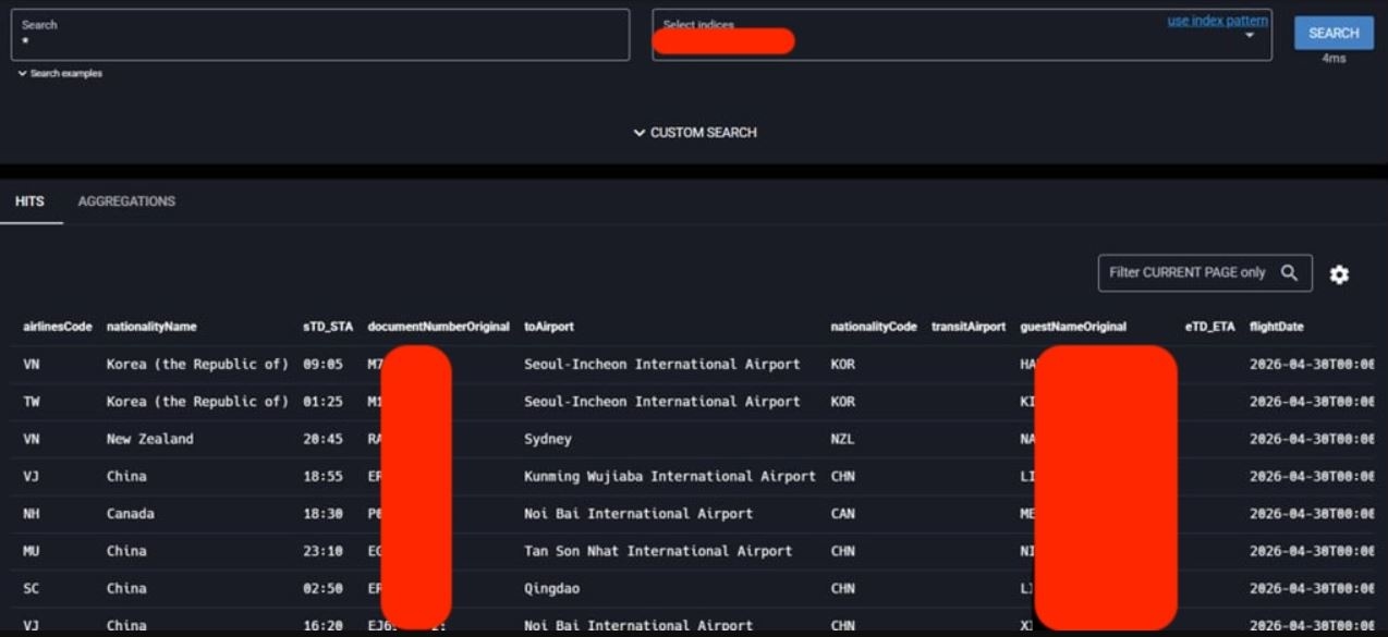 Утечка данных из вьетнамской базы данных APIS привела к раскрытию информации о 220 млн пассажиров