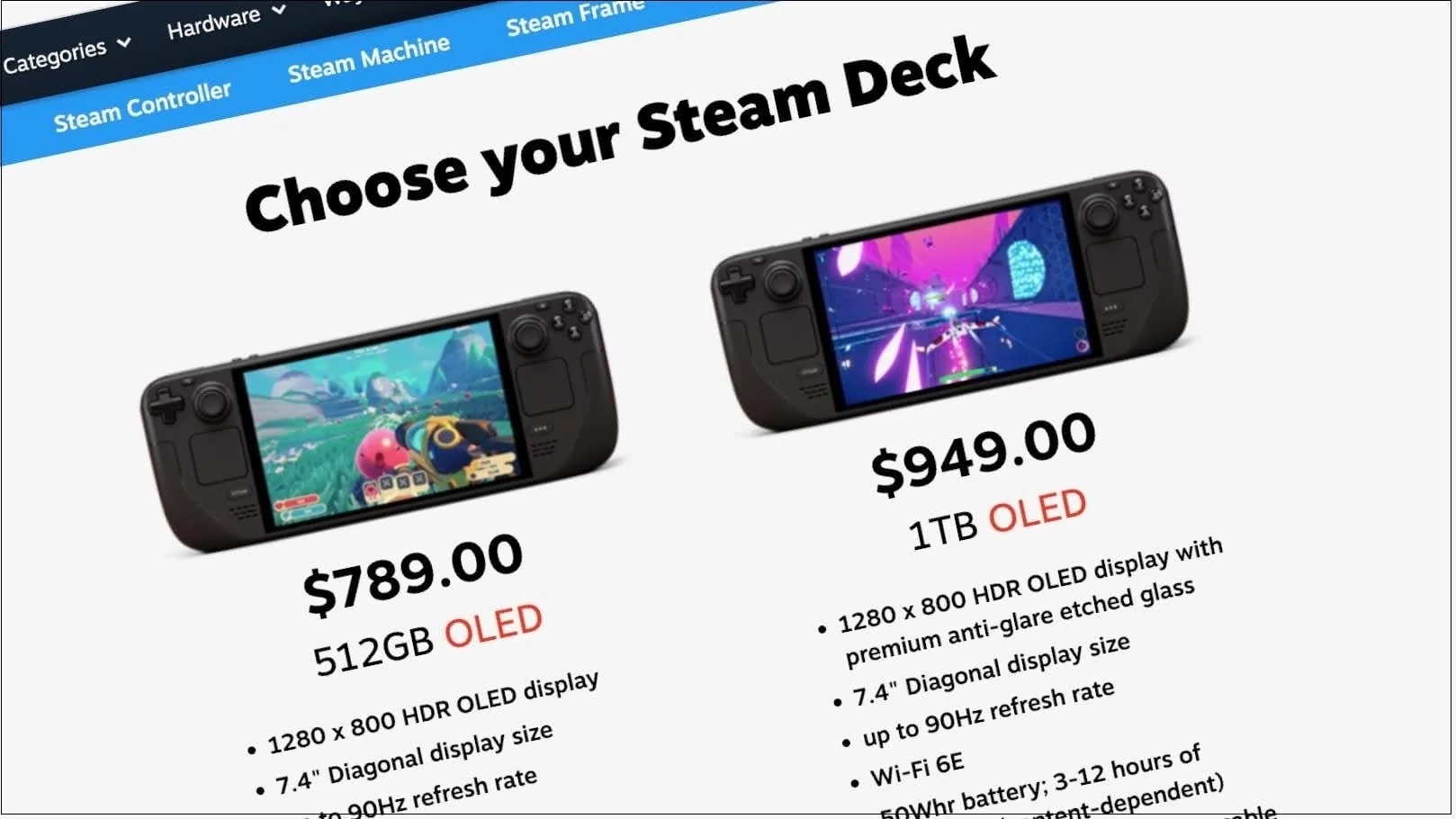 Valve резко повысила цены на Steam Deck — более чем на $200