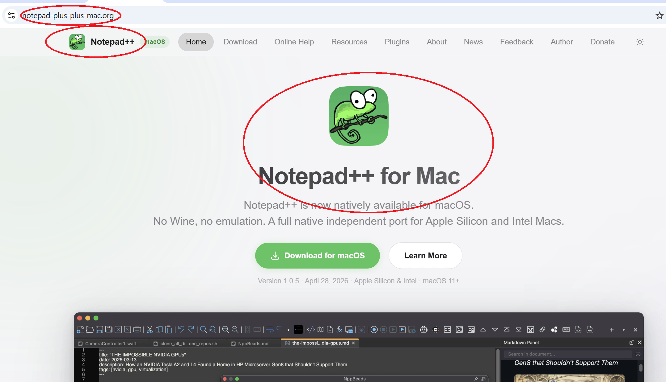 Автор Notepad++ потребовал переименовать нативный порт NotePad++ для macOS