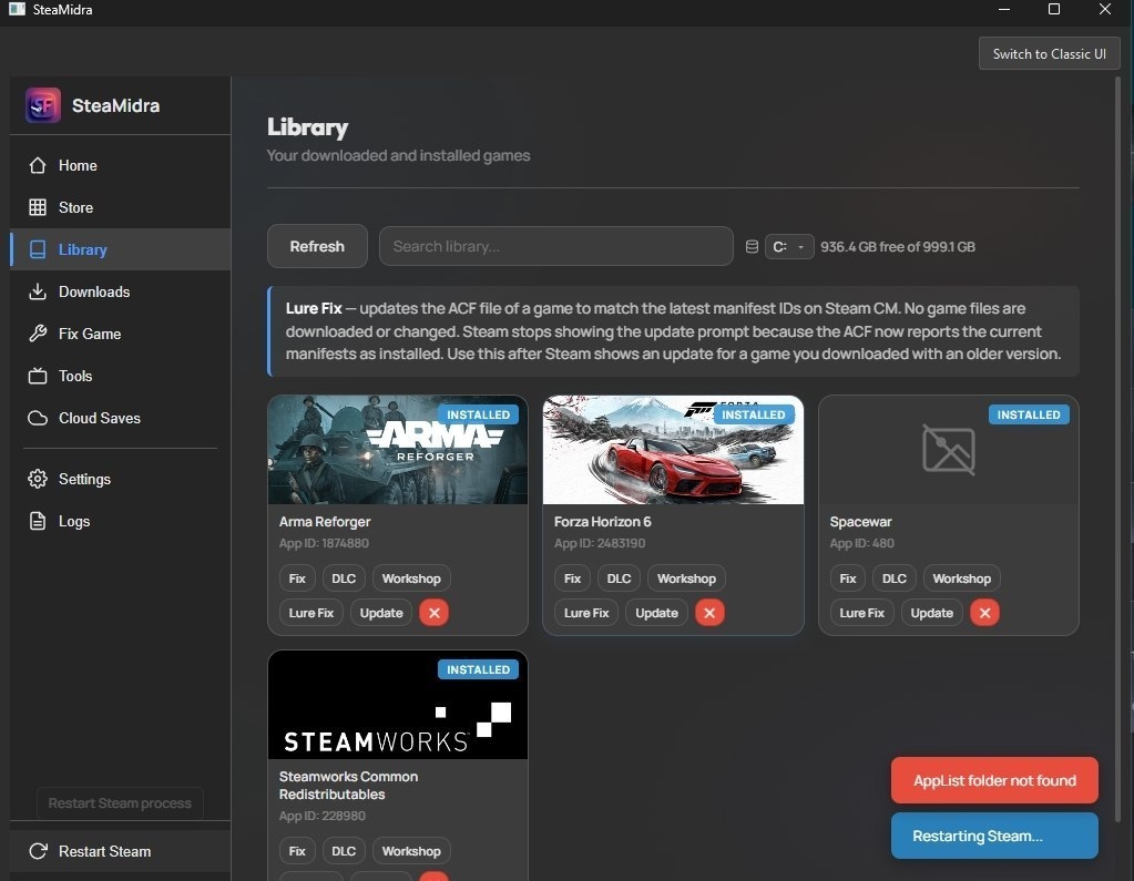 Эксперементальный инициатива SteaMidra работает поверх официального клиента Steam