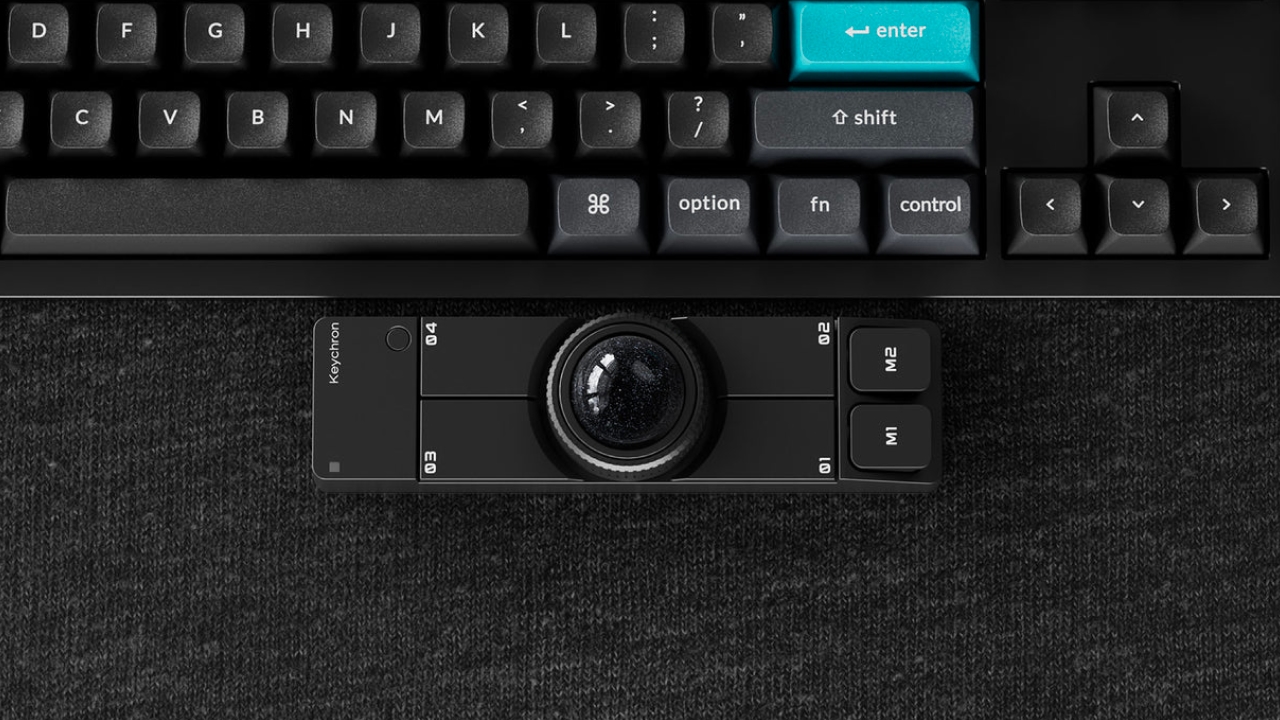 Keychron выпустила трекбол Nape Pro, который можно разместить под клавиатурой