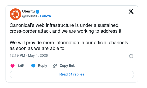 Веб-инфраструктура Canonical/Ubuntu подверглась продолжительной трансграничной DDoS-атаке, которая идёт более 18 часов