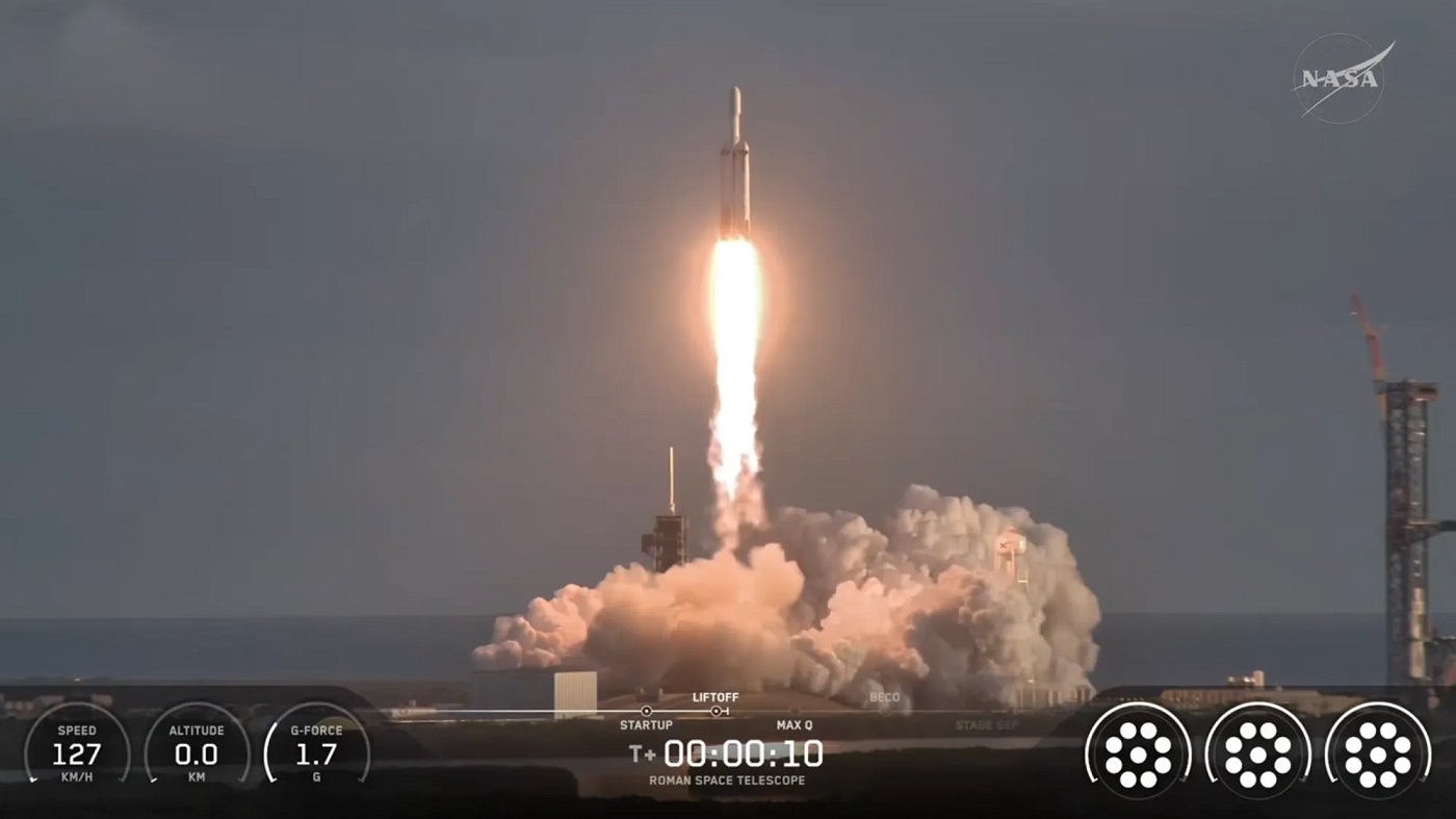 НАСА на ракете SpaceX Falcon Heavy запустило космический телескоп «Нэнси Грейс Роман»