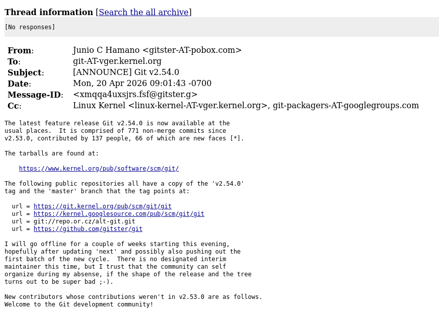Представлен публике Git 2.54