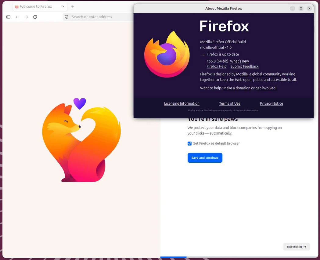 Выпуск Firefox 155.0