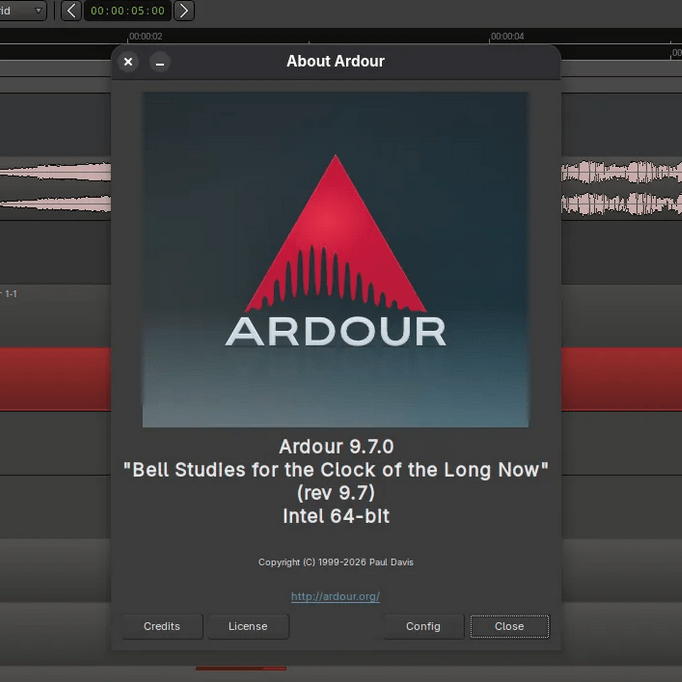 Выпуск инструмента для профессиональной записи и обработки звука Ardour 9.7