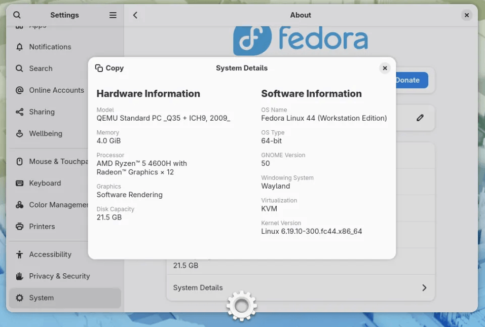 Состоялся выпуск Fedora Linux 44