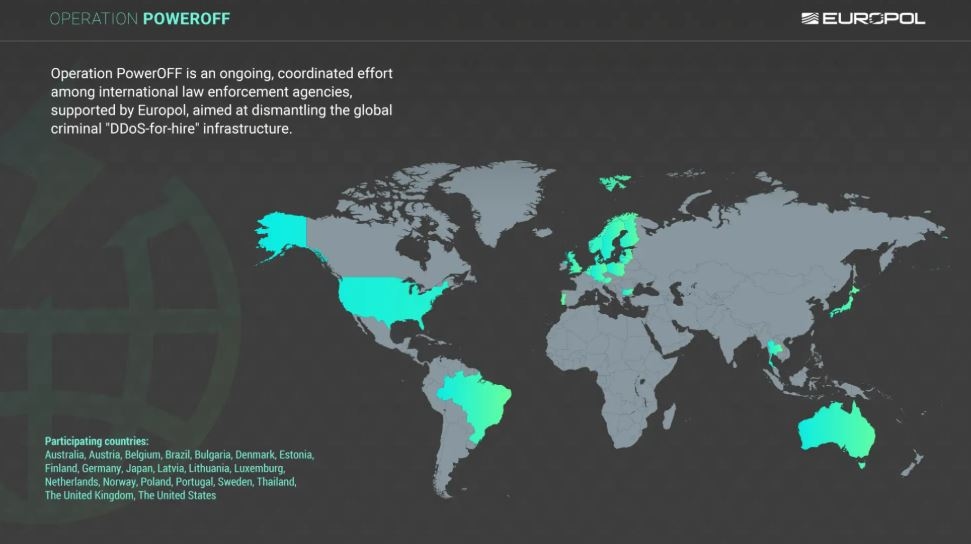 Европол провёл операцию против незаконных сервисов услуг DDoS-атак по заказу