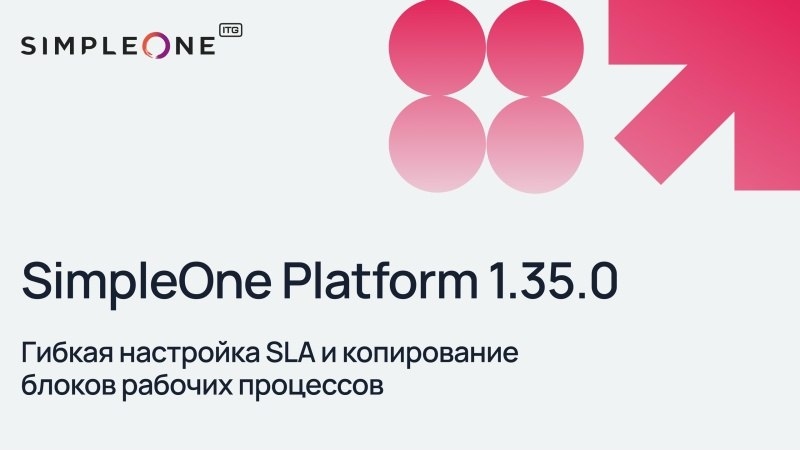 SimpleOne 1.35.0 сокращает объём ручной настройки SLA и рабочих процессов