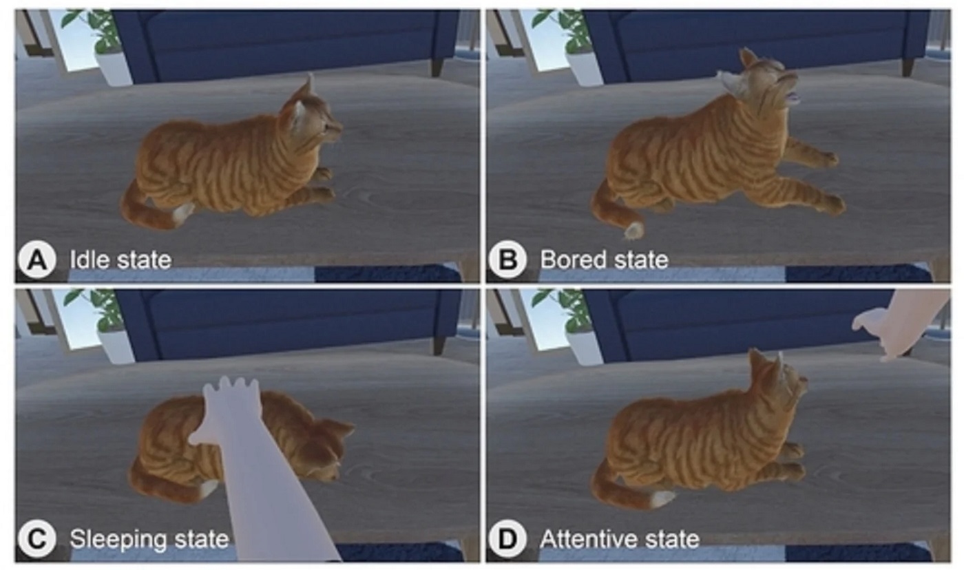 Учёные из Токийского университета создали виртуальную кошку, чтобы гладить