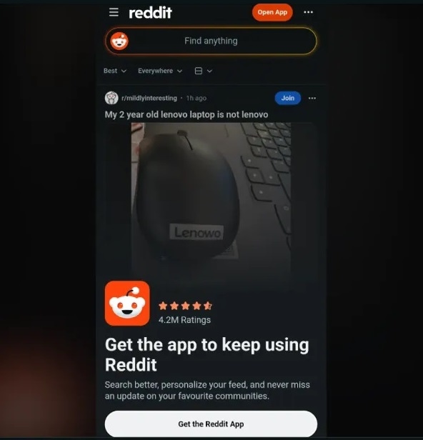 Reddit стартовал блокировать доступ к браузерной версии сайта на мобильном интернете