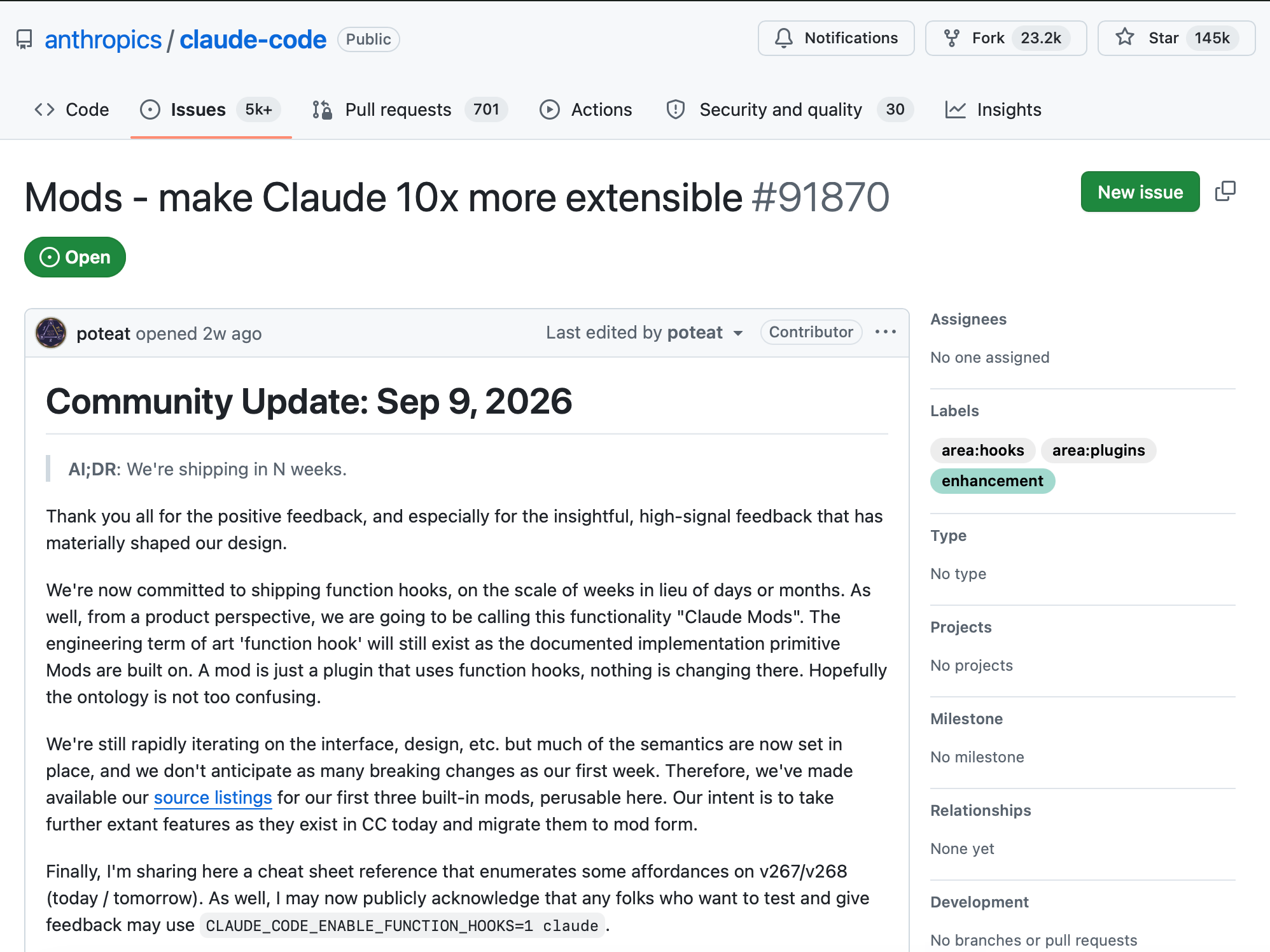 Claude Mods: Anthropic переизобрели хуки на TypeScript