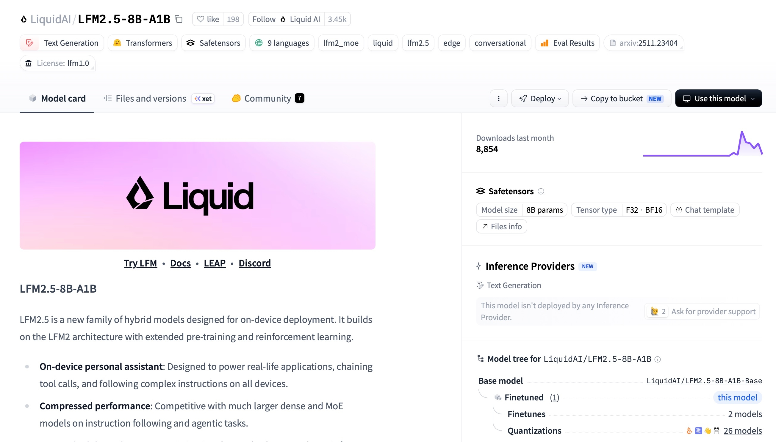 Вышел локальный ИИ-агент для смартфонов: LFM2.5-8B-A1B обходит модели вчетверо больше
