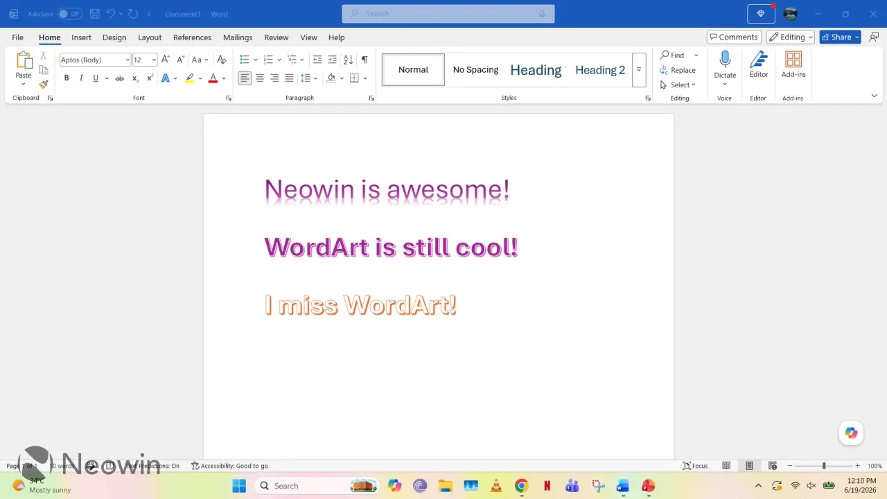 В Neowin напомнили о некогда культовой функции WordArt в Microsoft Office