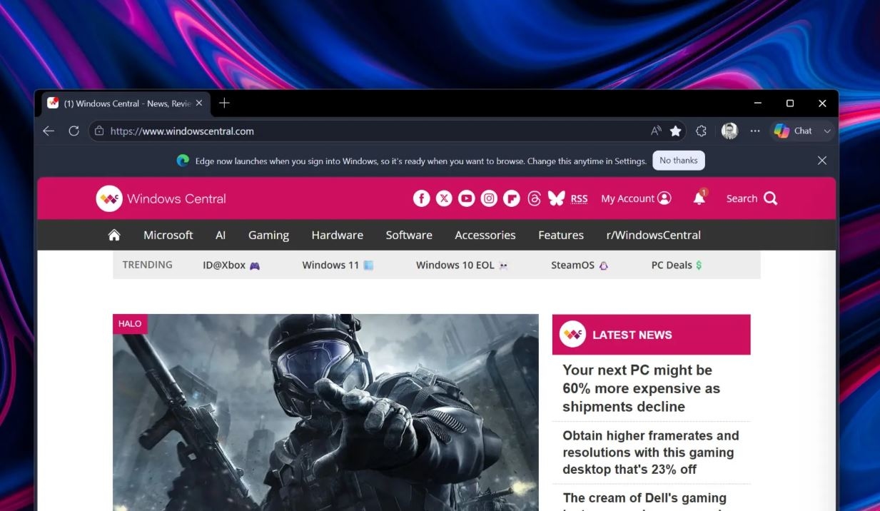 Microsoft тестирует метод сделать Edge браузером по умолчанию в Windows 11