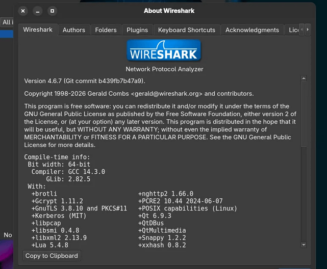 Представлено апдейт Wireshark 4.6.9