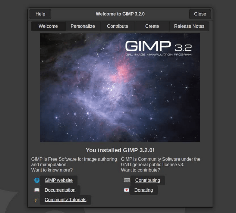 Выпуск GIMP 3.2