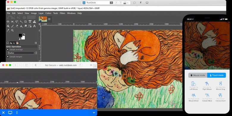Версия обновления открытого проекта RustDesk 1.4.7