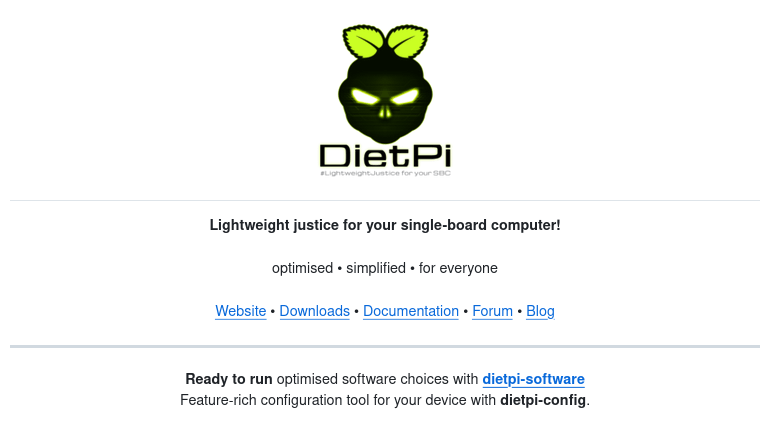 Версия обновления дистрибутива для одноплатных ПК DietPi 10.6