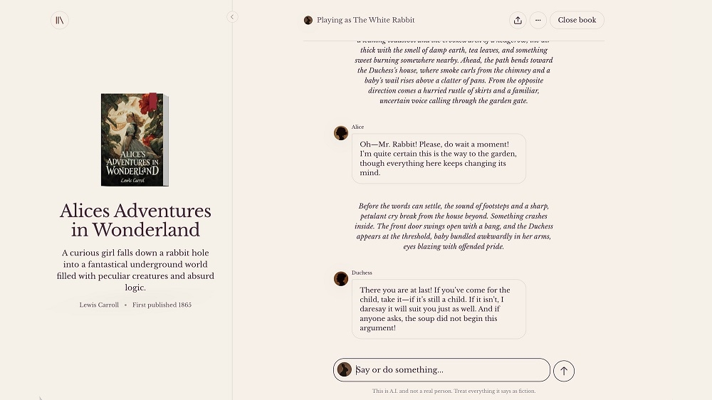 Свежий режим «Книги» от Character.AI даёт возможность «пройти» книгу как ролевую игру