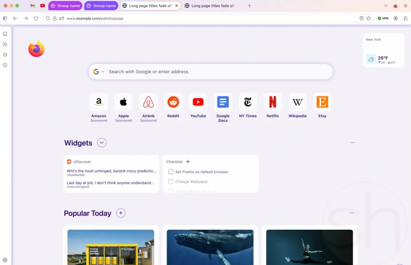 Mozilla проведёт масштабный редизайн Firefox