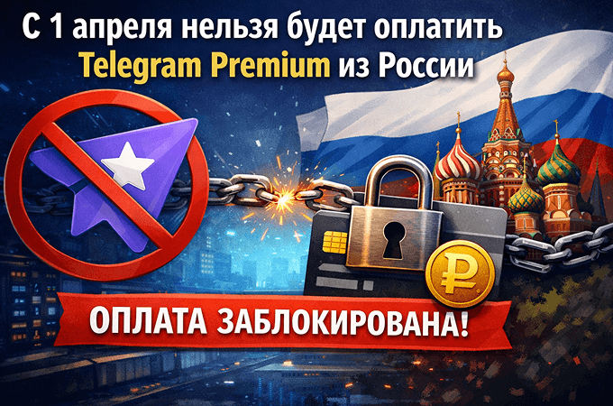 С 1 апреля нельзя будет оплатить Telegram Premium из России