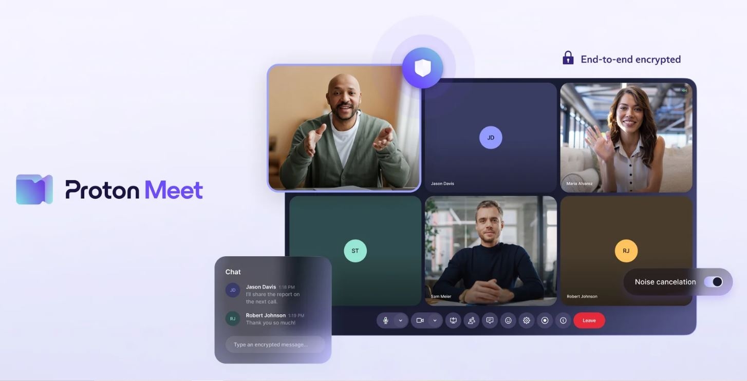 Представлен публике служба видеозвонков с полным сквозным шифрованием Proton Meet