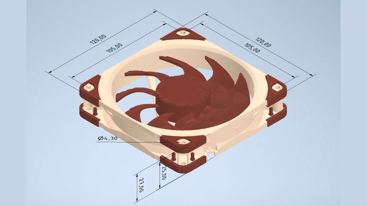 Noctua опубликовала CAD-файлы своих ПК-кулеров, но они непригодны для печати