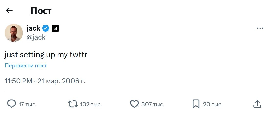 Первому твиту — 20 лет