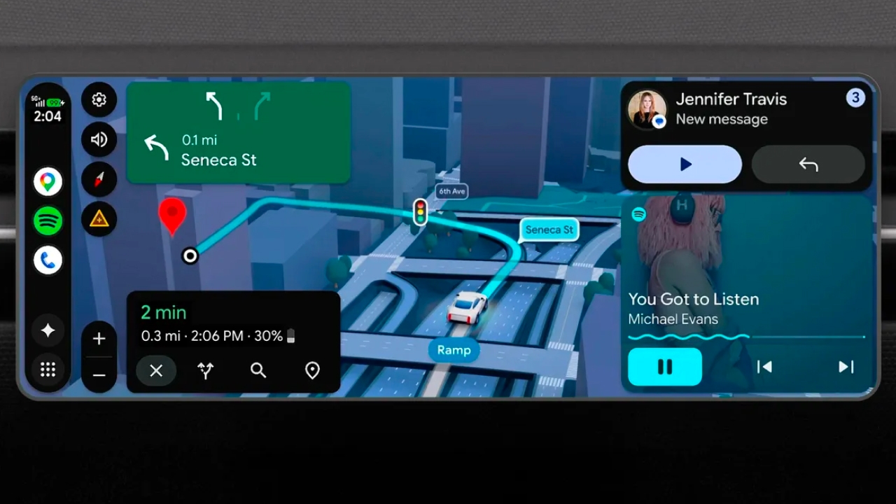 Google представила апдейт Android Auto: переработанный оболочку, мммерсивная навигация, YouTube и Gemini в авто
