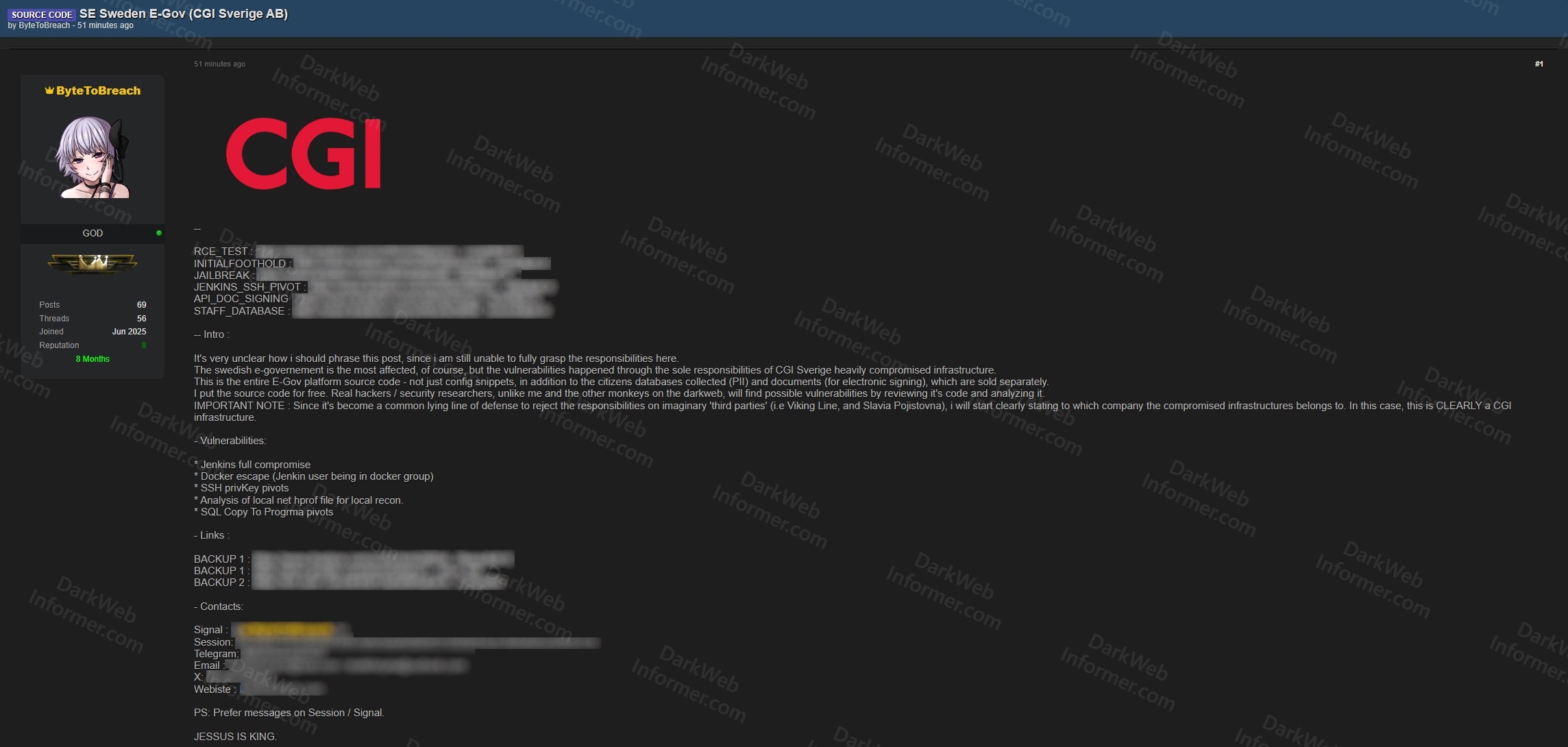 В сеть выложили исходный исходник электронных государственных сервисов Швеции